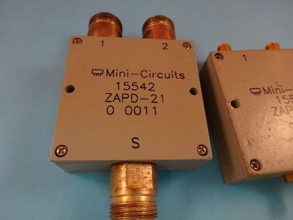 MINI CIRCUITS SPLITTER LOT ZAPD-21 MICROWAVE RF FREQUENCY AS IS #19-A-19