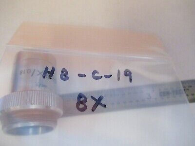 LEITZ WEZTLAR OBJECTIVE PL 8X INFINITY OPTICS MICROSCOPE PART AS PIC &H8-C-19