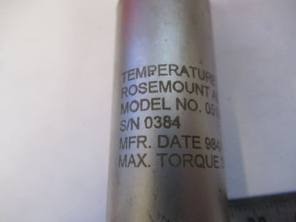 ROSEMOUNT AEROSPACE AIRCRAFT TEMPERATURE SENSOR 0510FR5 AS PICTURED &Q4-A-16