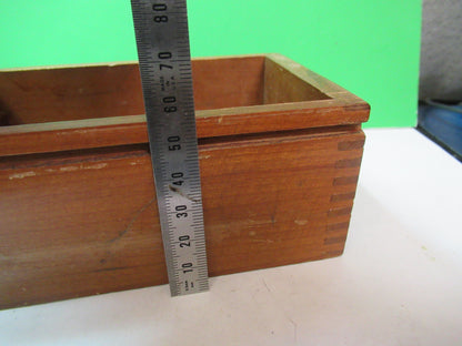 ANTIQUE BAUSCH LOMB MINI WOOD BOX DRAWER MICROSCOPE PART AS PICTURED  X2-A-86