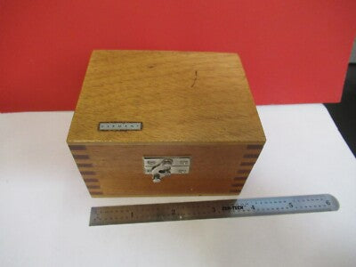 EMPTY WOOD BOX LEITZ GERMANY MICROSCOPE PART AS PICTURED #Q1-A-52