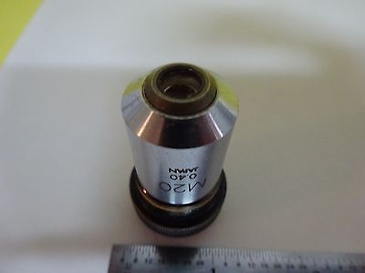 MICROSCOPE PART OBJECTIVE OLYMPUS M20 OPTICS AS IS BIN#W8-DC-18