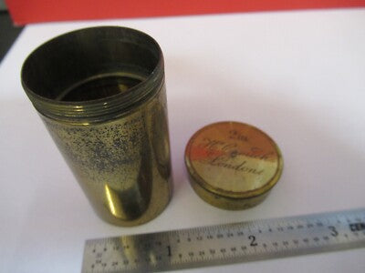 Antique Brass Henry Crouch London Empty Objective Canister