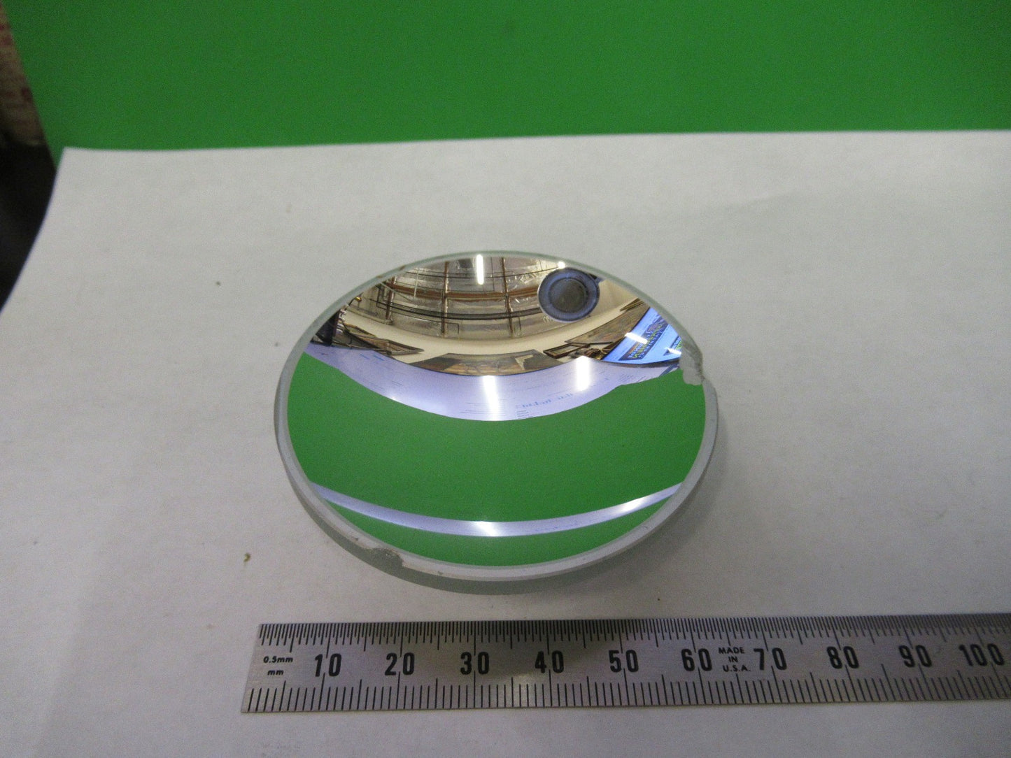 AUS JENA GERMANY MIRROR CONCAVE OPTICS MICROSCOPE PART AS PICTURED T2-A-59