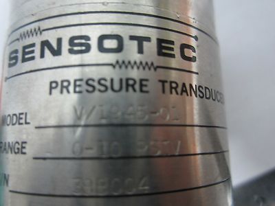 Sensotec Pressure Transducer 10 Psi V/1945-01