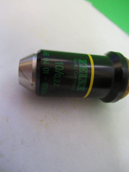 ZEISS GERMANY PH1 OBJECTIVE 10X  /160 OPTICS MICROSCOPE PART AS PICTURED U8-B-39