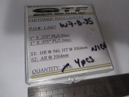 ex Nasa Optical Lot 1064 nm Lenses Laser Optics