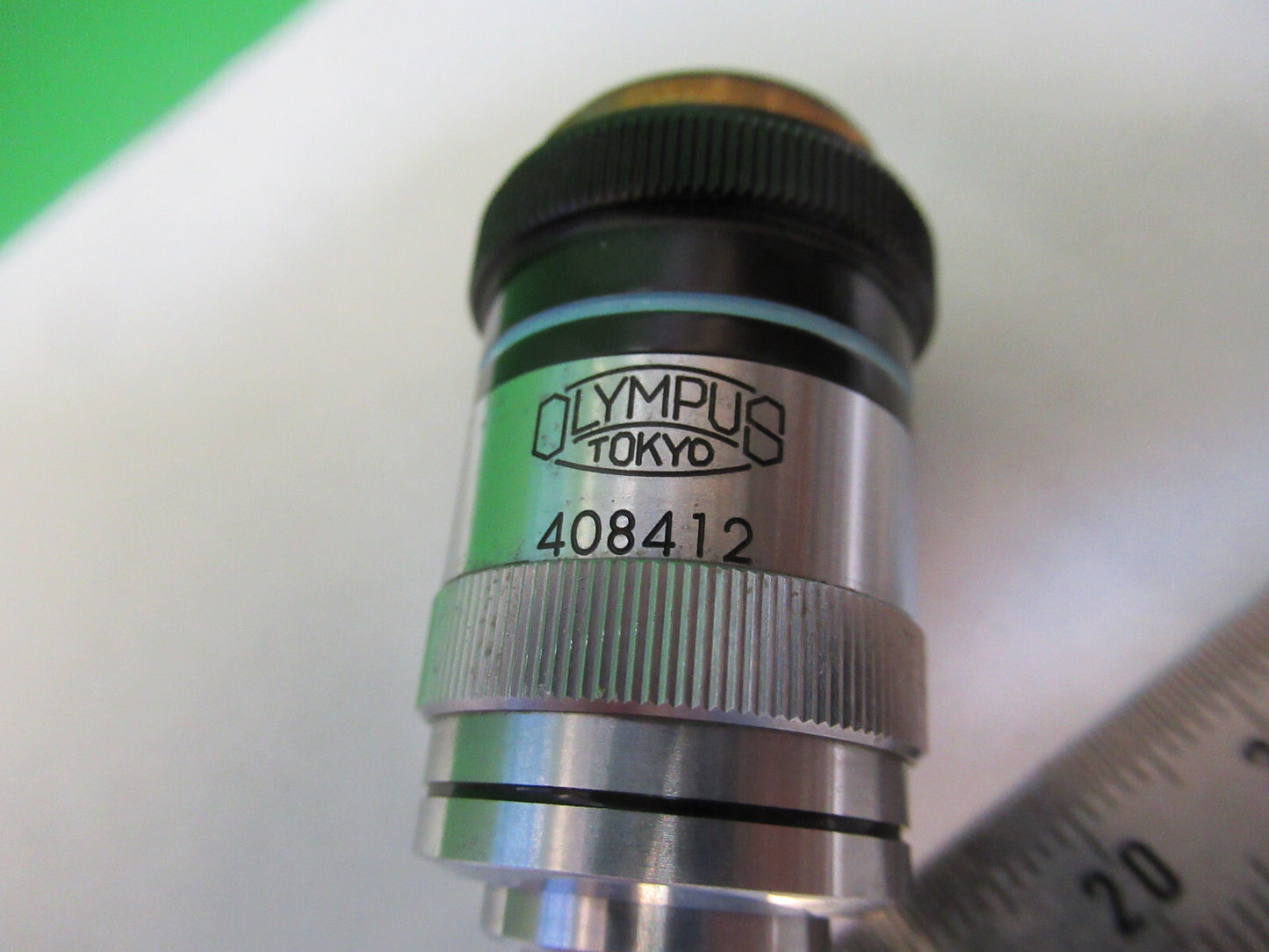OLYMPUS OBJECTIVE  FL 100X IRIS OPTICS MICROSCOPE PART AS PICTURED &88-A-14