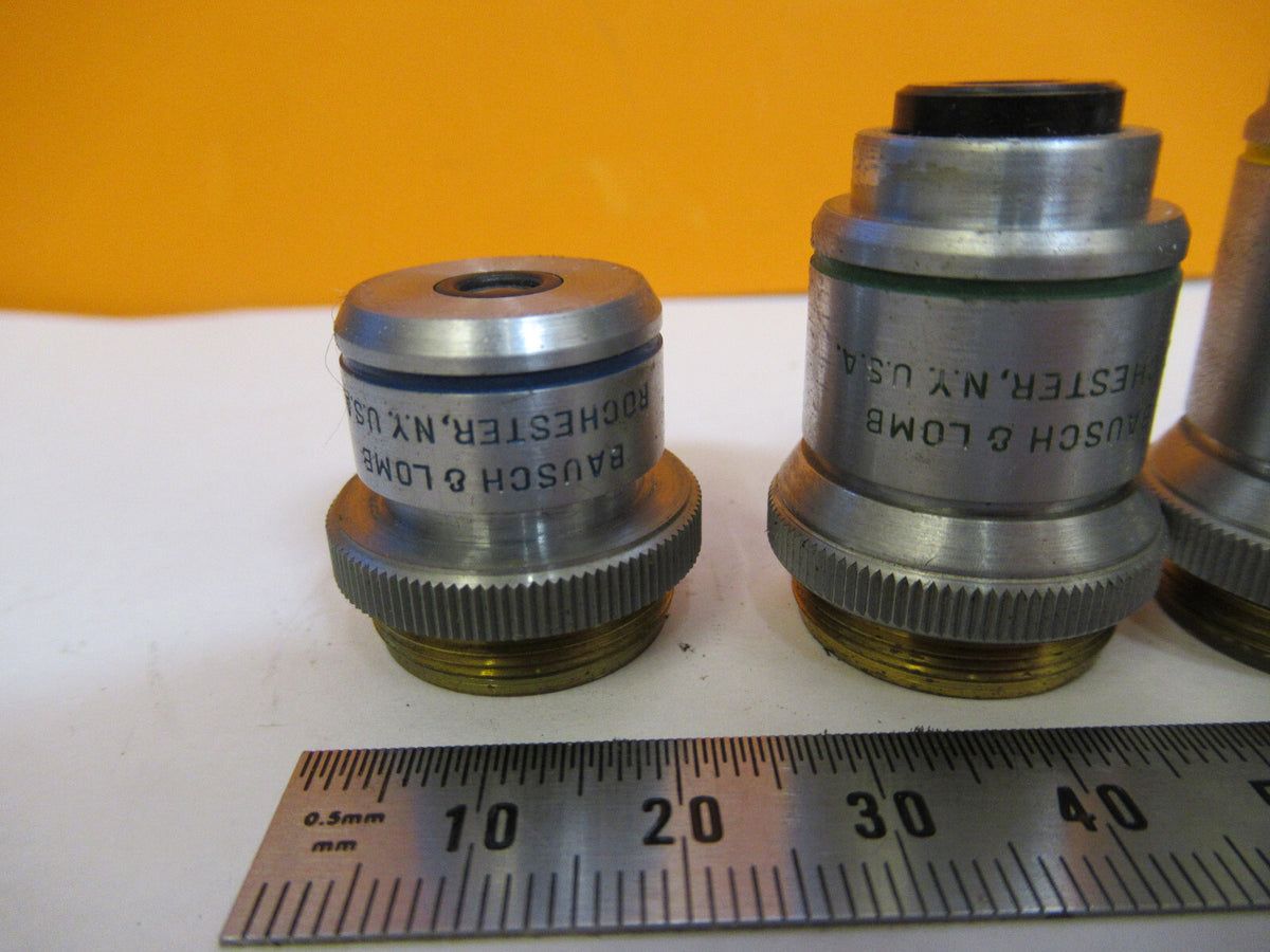 LOT BAUSCH LOMB OBJECTIVES OPTICS MICROSCOPE PART AS PICTURED S4-B-36