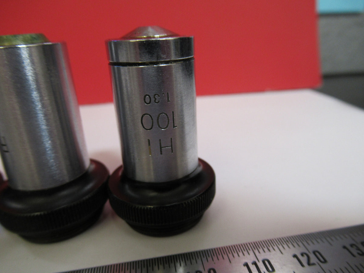 LOT 4ea OBJECTIVE OLYMPUS JAPAN OPTICS  MICROSCOPE PART AS PICTURED S3-B-51