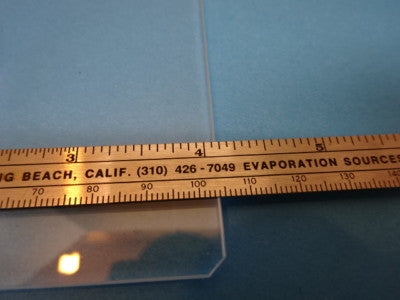 MICROSCOPE PART OPTICAL SQUARE GLASS STAGE OPTICS AS IS  #90-64