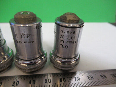 Lot 3 Ea 10X 43X 97X Bausch & Lomb Objective Microscope Part
