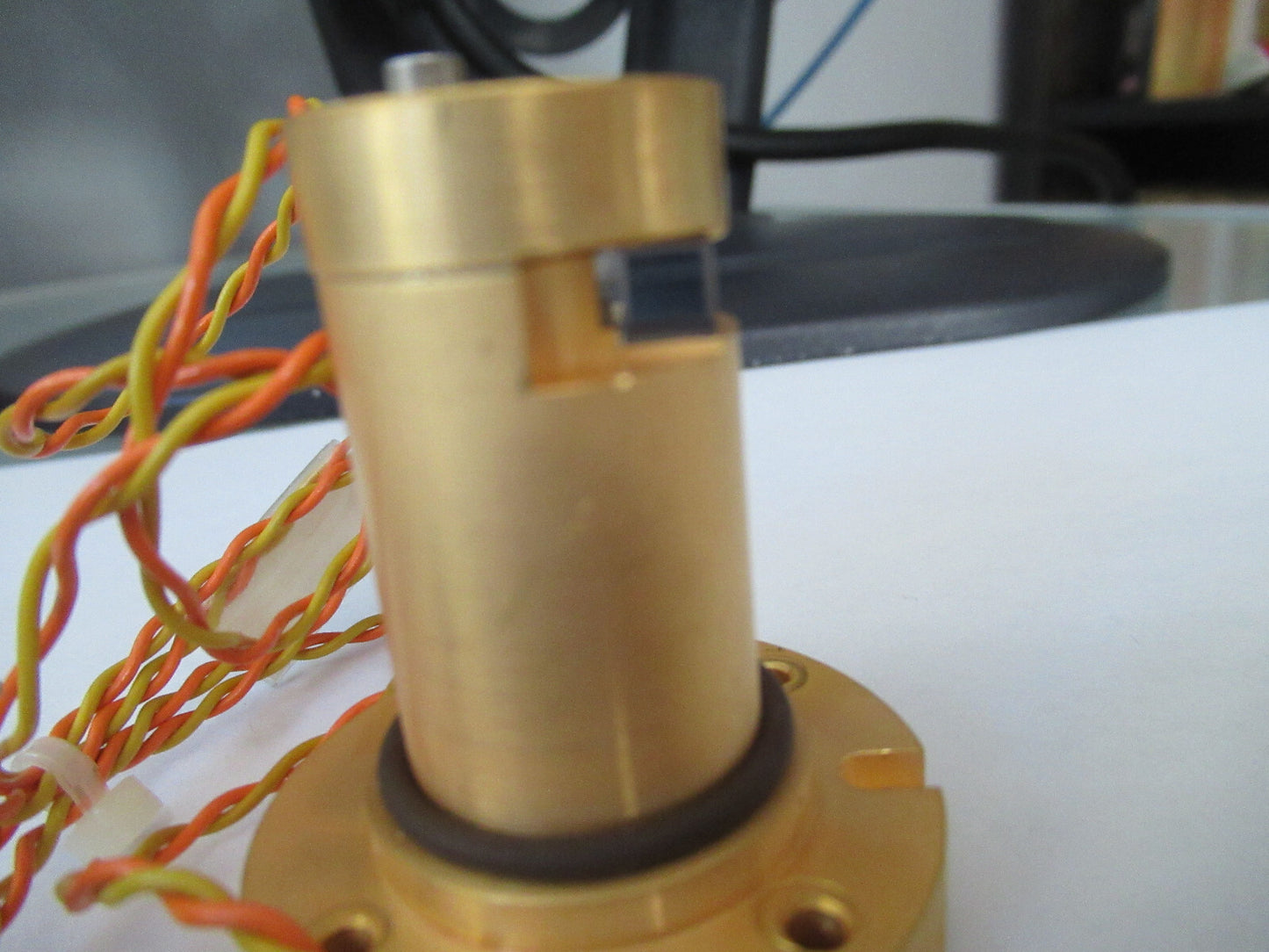 Optical Crystal Mounted on Heavy Gold Plated Copper Optics