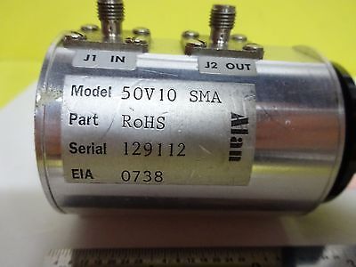 RF MICROWAVE FREQUENCY COAXIAL STEP ATTENUATOR ALAN 50V10 SMA as pictured #X2-17