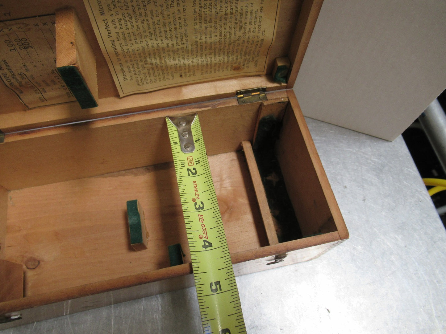 ANTIQUE WOOD CONTAINER EMPTY OLD GERMAN SCOPE  MICROSCOPE PART AS PICTURED TA-5