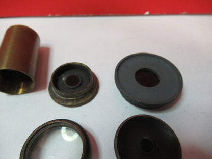 ANTIQUE BRASS LOT VERY OLD SCOPES MICROSCOPE PART AS PICTURED S3-B-05