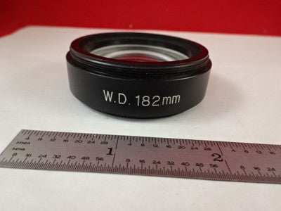 MICROSCOPE PART STEREO OBJECTIVE LENS 0.5X WD 182 mm OPTICS AS IS BIN#S4-A-16
