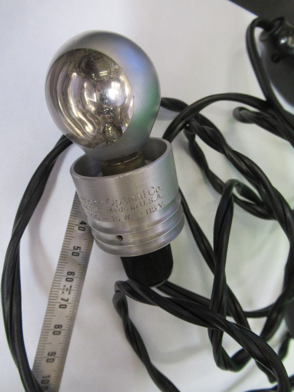 ANTIQUE AO SPENCER LAMP ASSEMBLY OPTICS MICROSCOPE PART AS PICTURED T4-B-01