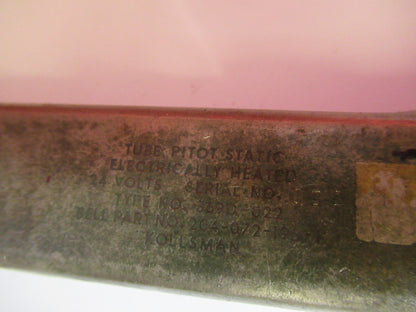 BELL AIRCRAFT 204-072-195-1 PITOT TUBE STATIC ELECTRIC HEAT AS PICTURED S3-B-67