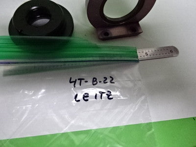 MICROSCOPE PART LEITZ GERMANY LOT MOUNTED LENSES OPTICS AS IS #4T-B-22