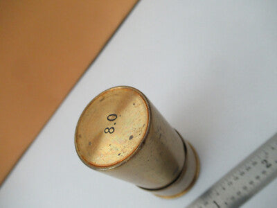 CARL ZEISS JENA 8mm EMPTY BRASS OBJECTIVE CAN MICROSCOPE AS PICTURED &F5-A-108