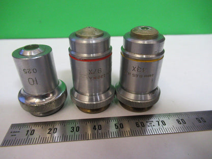Lot 3 Ea Bausch & Lomb Kyowa Objectives Microscope Part