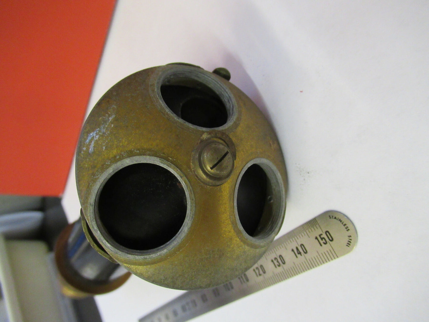 Antique Bausch & Lomb Tubus + Nosepiece Microscope Part