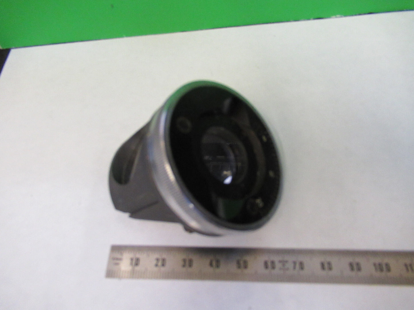 CARL ZEISS GERMANY ILLUMINATOR LENS + IRIS MICROSCOPE PART AS PICTURED X9-B-27