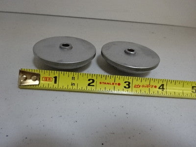 MICROSCOPE PART REICHERT POLYVAER LEICA LOT 2 EA KNOBS BRASS AS IS #V3-C-06