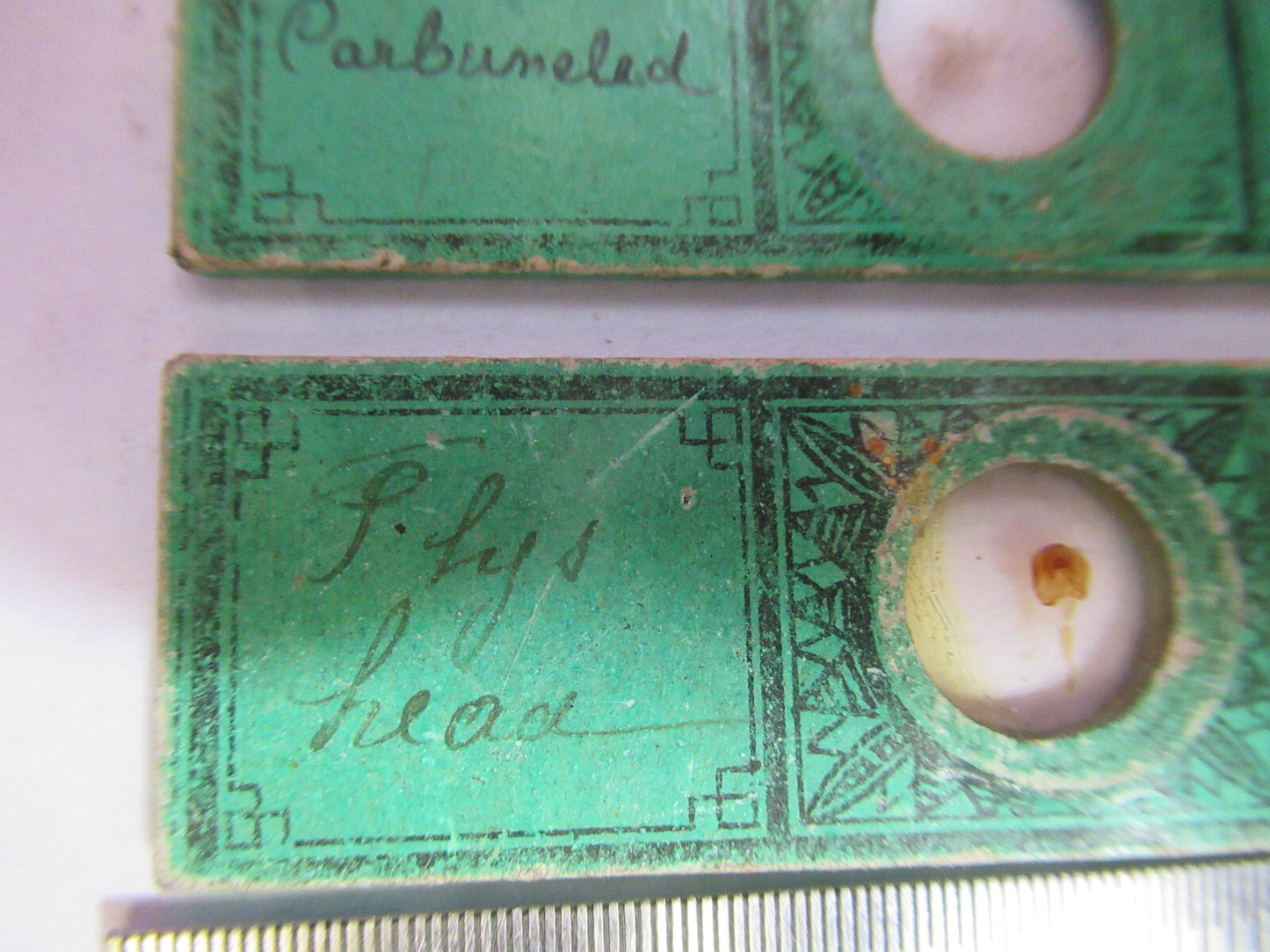Antique Victorian Prepared Slide Lot London Microscope Part