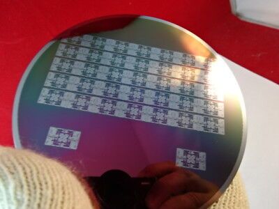 COLLECTABLE SEMICONDUCTOR WAFER SILICON WITH COMPONENTS NICE AS IS #83-A-25
