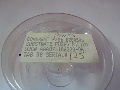 OPTICAL FLAT COATED COHERENT FUSED SILICA LASER PRO OPTICS #6V-A-10