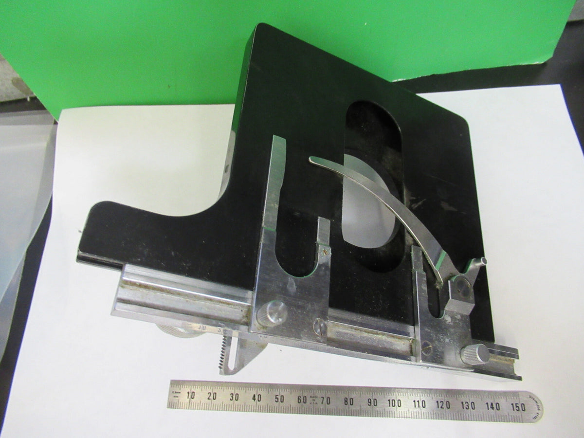 LEITZ GERMANY XY STAGE TABLE CLIPS MICROSCOPE PART AS PICTURED X4-A-26