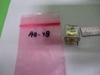 ANTIQUE QUARTZ RADIO CRYSTAL BLILEY ELECTRIC GLASS B27 3 MHz FREQUENCY  #AQ-48