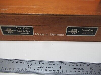 EMPTY MAHOGANY WOOD BOX BRUEL KJAER INSTRUMENT AS PICTURED &16-B-21