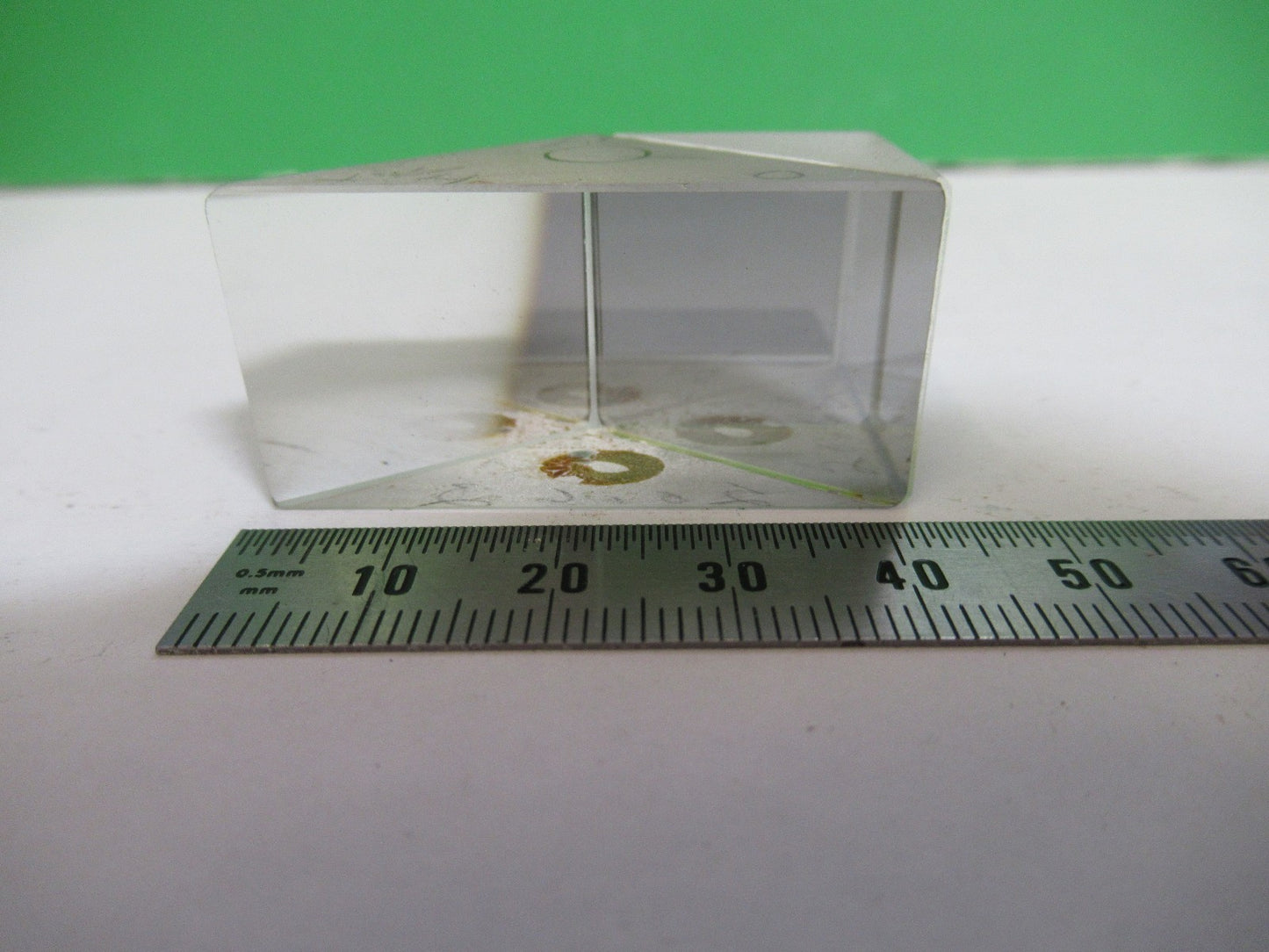 BAUSCH LOMB GLASS PRISM HEAD OPTICS MICROSCOPE PART T8-B-38