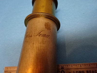 Antique Very Rare Brass Carl Zeiss AG Eyepiece Ocular Microscope Part
