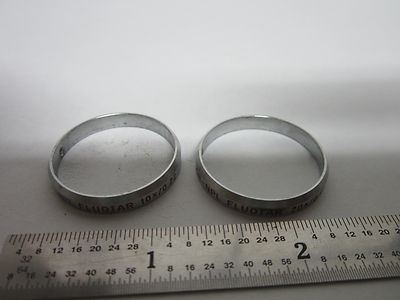 lot 2 ea MICROSCOPE DIC rings OBJECTIVE LEITZ OPTICS BIN#5K-L-16