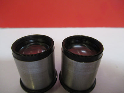 PAIR ANTIQUE SPENCER 10X WF EYEPIECE OCULAR MICROSCOPE PART As Pictured V7-A-28