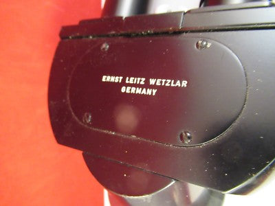 LEITZ WETZLAR GERMANY BINOCULAR HEAD OPTICS MICROSCOPE PART AS PICTURED &FT-4-15