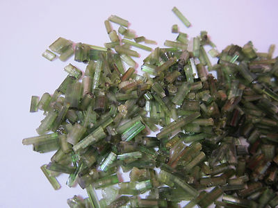 Lot 40 grams 200 carats Tourmaline Green Crystals BIN#2B i