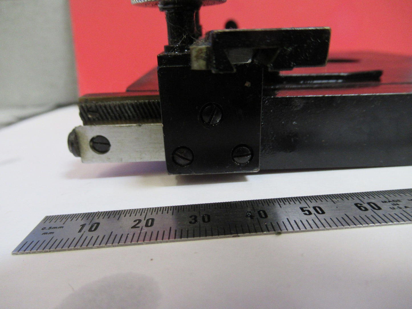 ANTIQUE SPENCER XY STAGE TABLE AMERICAN OPTICS MICROSCOPE PART AS PIC V7-A-41