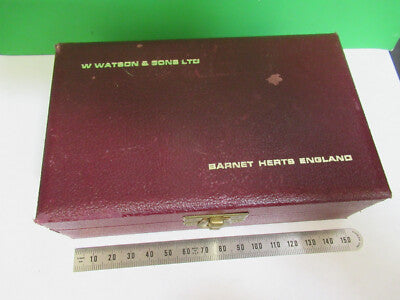 EMPTY W. WATSON & SONS ACCESSORY BOX UK MICROSCOPE PART AS PICTURED Z9-A-74
