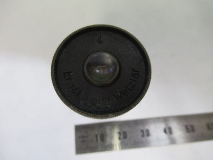 ANTIQUE ERNST LEITZ EYEPIECE "4" GERMANY MICROSCOPE PART AS PICTURED G7-A-74