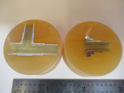 Los 2 Stück METALLOGRAPHISCHES METALLQUERSCHNITTPROBE MIKROSKOPISCHE PROBE &amp;A7-A-17