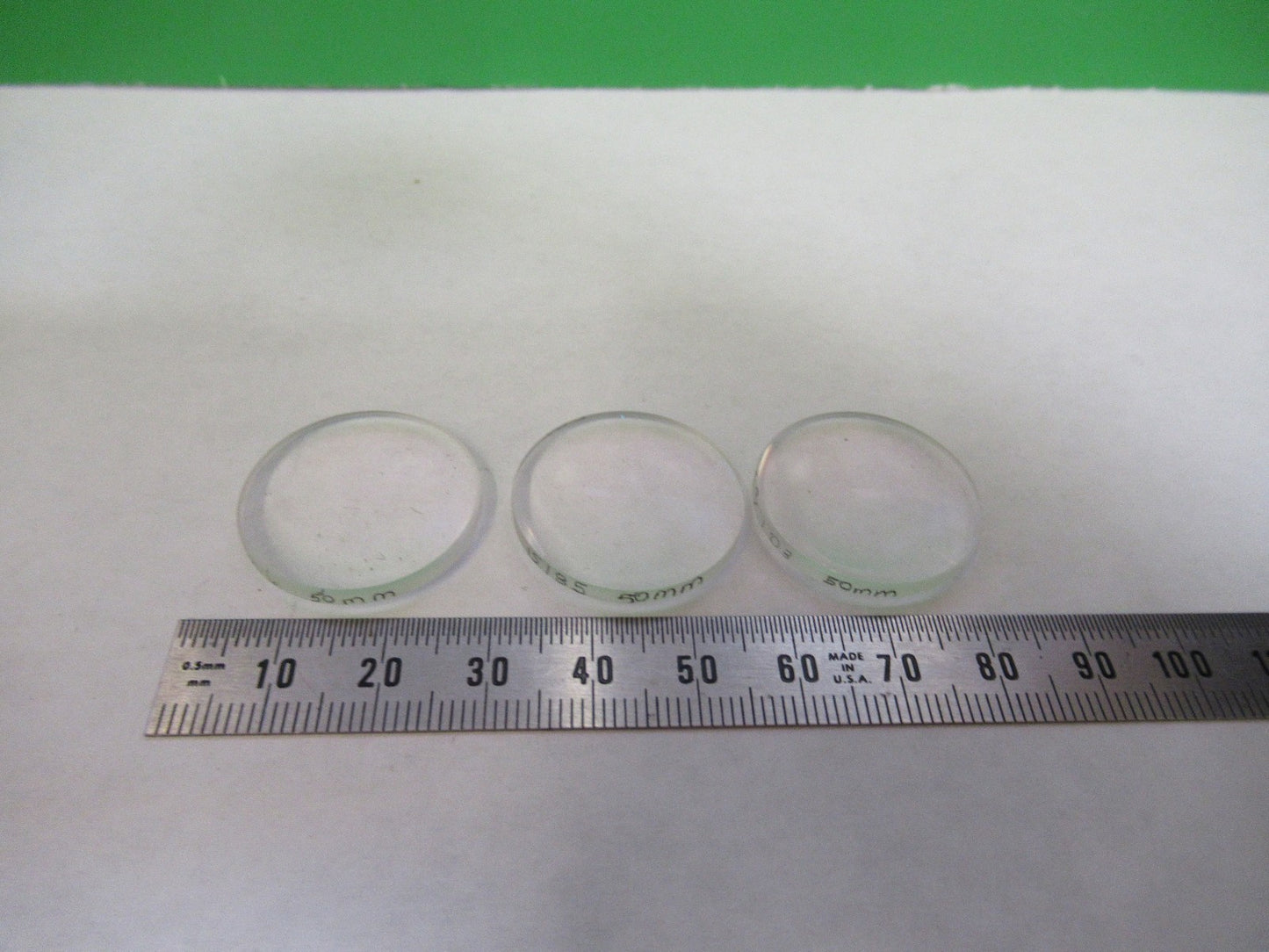LOT OPTICAL GLASS LENSES 50mm FL LASER OPTICS NICE AS PICTURED U8-A-118