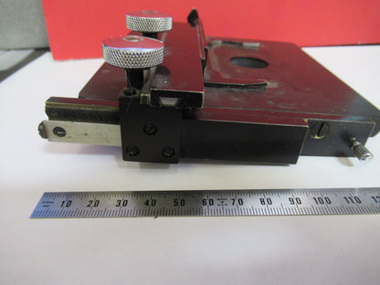 ANTIQUE SPENCER XY STAGE TABLE AMERICAN OPTICS MICROSCOPE PART AS PIC V7-A-40