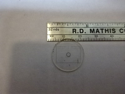 MICROSCOPE PART BAUSCH LOMB RETICLE TARGET PHOTO OPTICS AS IS #81-66