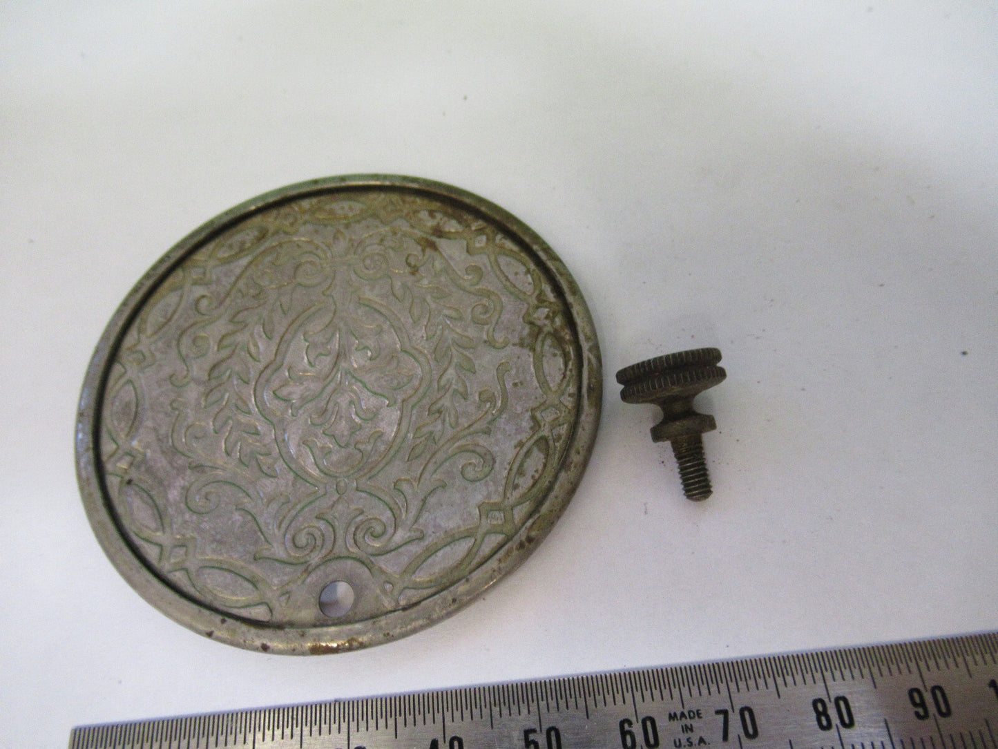 FOR PARTS SIDE ENGRAVED PANEL SINGER SEWING MACHINE ANTIQUE AS PICTURED Q4-A-72