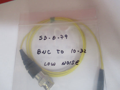ACCELEROMETER CABLE LOW NOISE BNC to 10-32 MICRODOT 3FT AS PICTURED S3-B-79